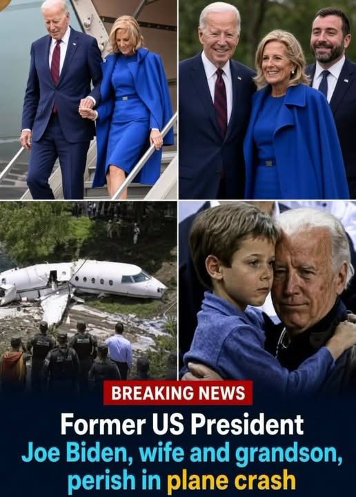 “Fox News” Former US President Joe Biden, wife and grand son, perish in plane crash, few minutes ago, along the Canadia